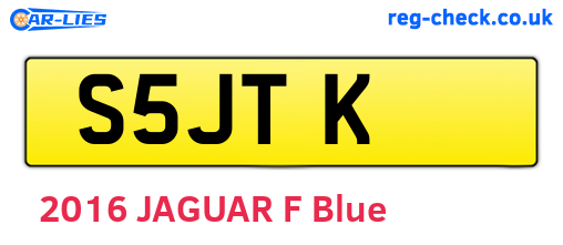 S5JTK are the vehicle registration plates.