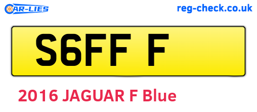 S6FFF are the vehicle registration plates.