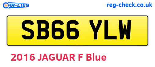 SB66YLW are the vehicle registration plates.