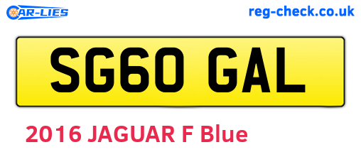 SG60GAL are the vehicle registration plates.