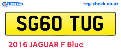 SG60TUG are the vehicle registration plates.