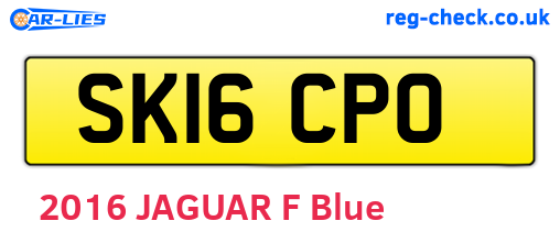 SK16CPO are the vehicle registration plates.