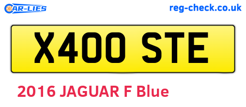 X400STE are the vehicle registration plates.