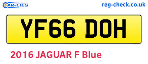 YF66DOH are the vehicle registration plates.