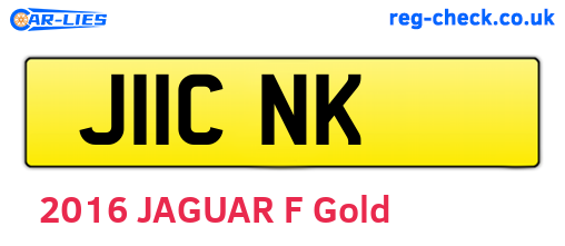 J11CNK are the vehicle registration plates.