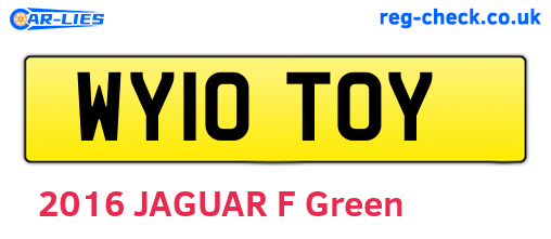 WY10TOY are the vehicle registration plates.