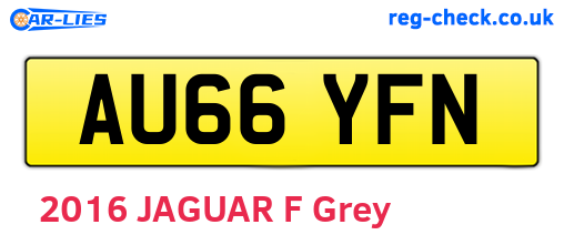 AU66YFN are the vehicle registration plates.