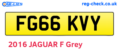 FG66KVY are the vehicle registration plates.