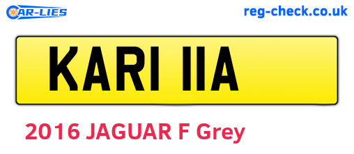KAR111A are the vehicle registration plates.