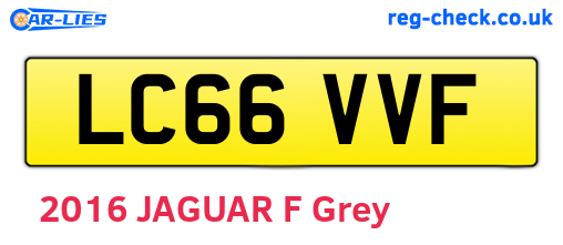 LC66VVF are the vehicle registration plates.