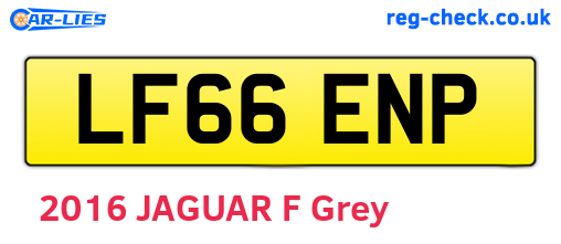 LF66ENP are the vehicle registration plates.
