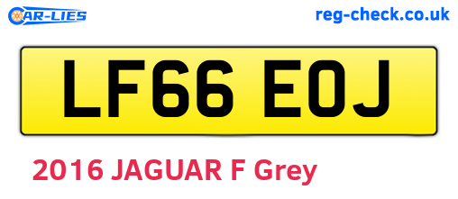 LF66EOJ are the vehicle registration plates.