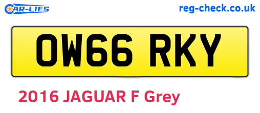 OW66RKY are the vehicle registration plates.