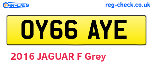 OY66AYE are the vehicle registration plates.