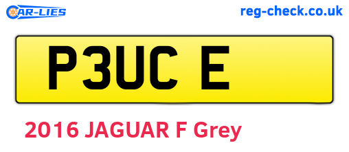 P3UCE are the vehicle registration plates.