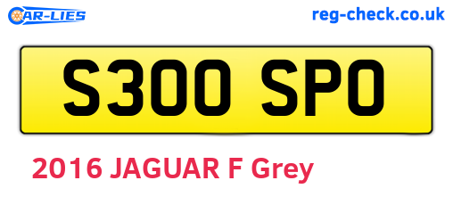 S300SPO are the vehicle registration plates.
