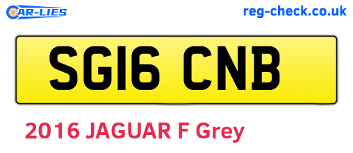 SG16CNB are the vehicle registration plates.