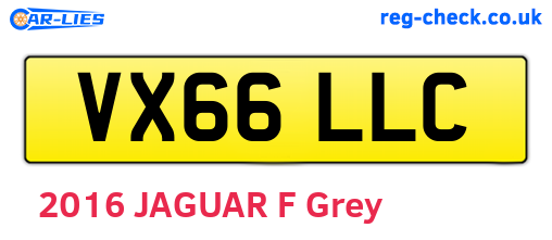 VX66LLC are the vehicle registration plates.