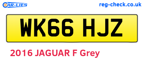 WK66HJZ are the vehicle registration plates.