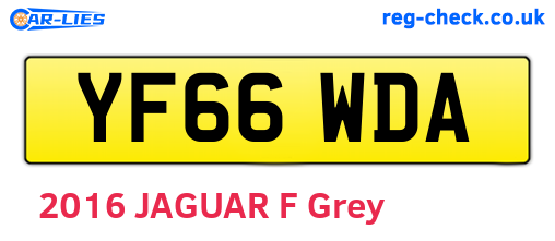 YF66WDA are the vehicle registration plates.