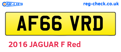 AF66VRD are the vehicle registration plates.