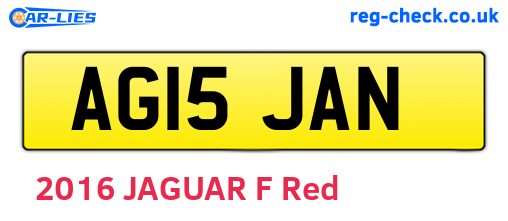 AG15JAN are the vehicle registration plates.