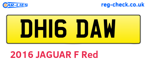 DH16DAW are the vehicle registration plates.