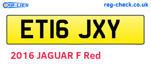 ET16JXY are the vehicle registration plates.
