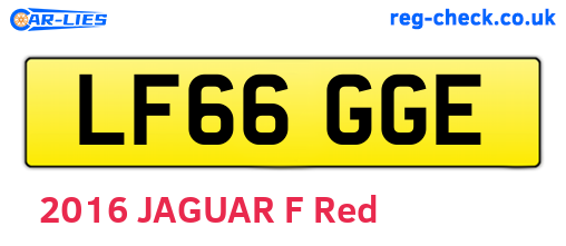 LF66GGE are the vehicle registration plates.