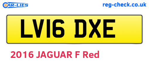 LV16DXE are the vehicle registration plates.