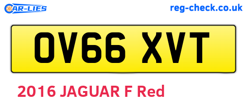 OV66XVT are the vehicle registration plates.