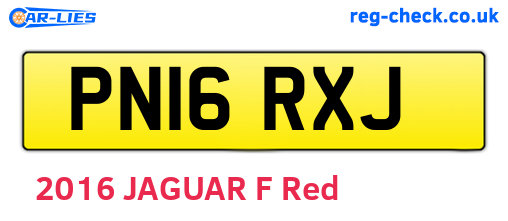 PN16RXJ are the vehicle registration plates.