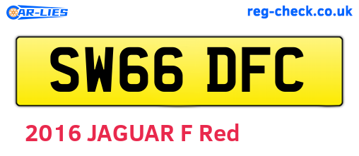 SW66DFC are the vehicle registration plates.