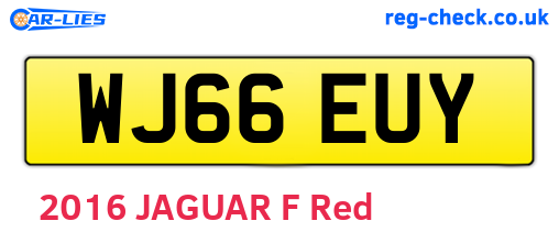 WJ66EUY are the vehicle registration plates.
