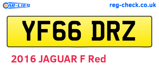 YF66DRZ are the vehicle registration plates.