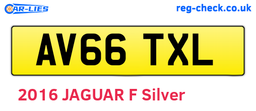AV66TXL are the vehicle registration plates.