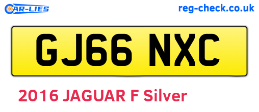 GJ66NXC are the vehicle registration plates.
