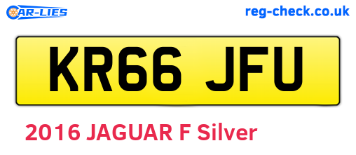 KR66JFU are the vehicle registration plates.