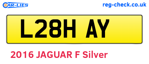 L28HAY are the vehicle registration plates.