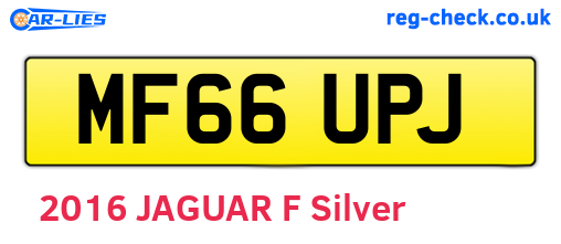 MF66UPJ are the vehicle registration plates.