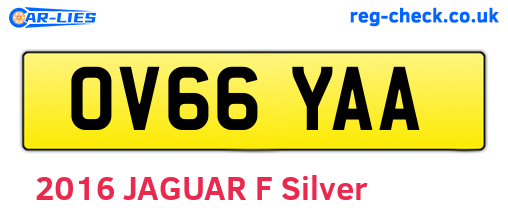 OV66YAA are the vehicle registration plates.