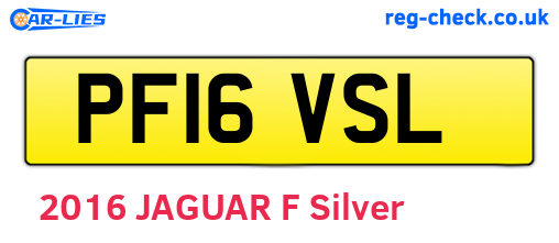 PF16VSL are the vehicle registration plates.
