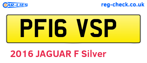 PF16VSP are the vehicle registration plates.