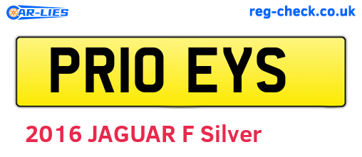 PR10EYS are the vehicle registration plates.