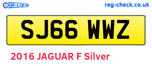 SJ66WWZ are the vehicle registration plates.
