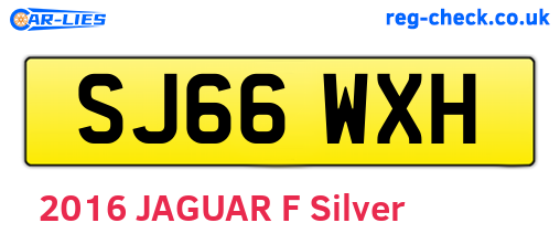 SJ66WXH are the vehicle registration plates.