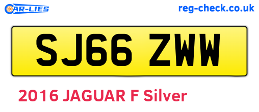 SJ66ZWW are the vehicle registration plates.