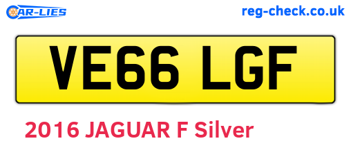 VE66LGF are the vehicle registration plates.