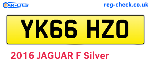YK66HZO are the vehicle registration plates.