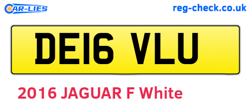 DE16VLU are the vehicle registration plates.